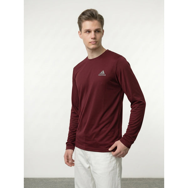 ADS Full Sleeves Dri-Fit Burgundy Tshirt | Montivo Pakistan