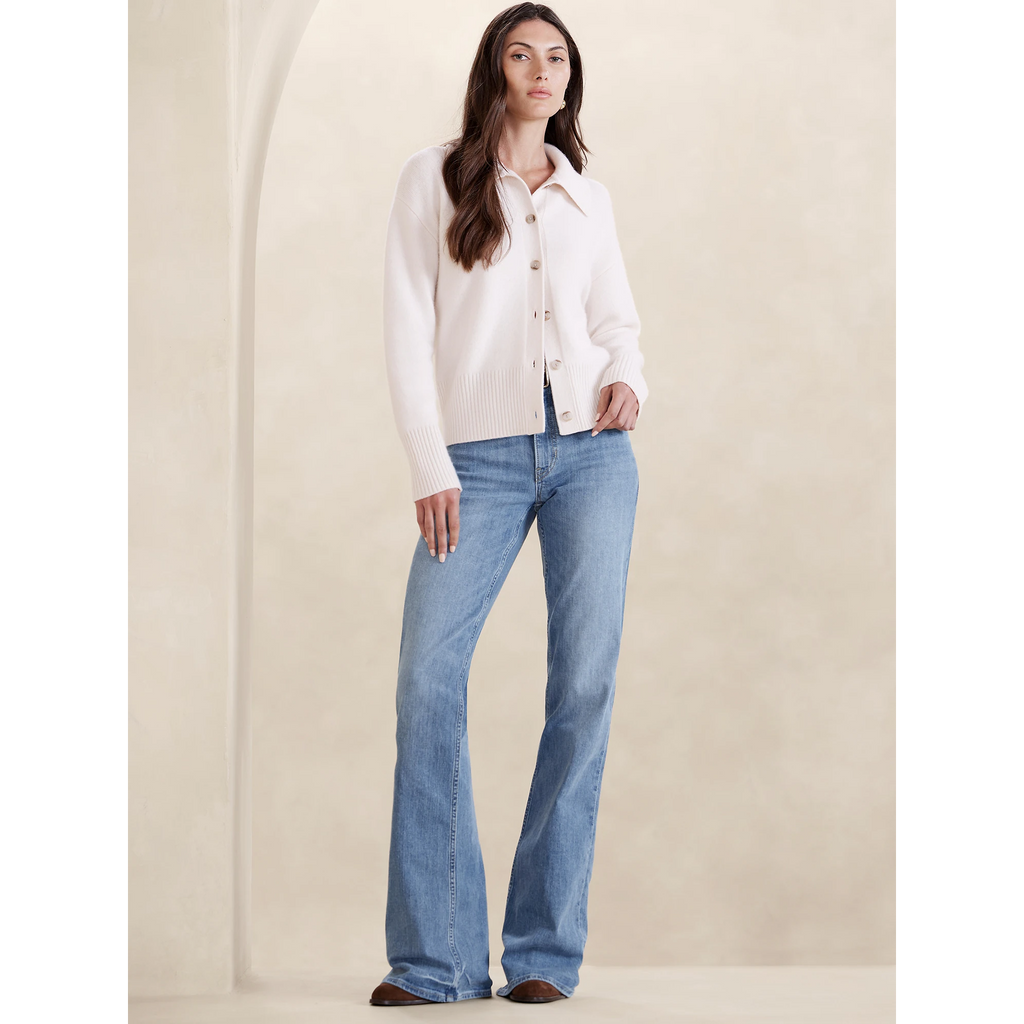 Light Blue Relaxed Flare Jeans | Montivo Pakistan