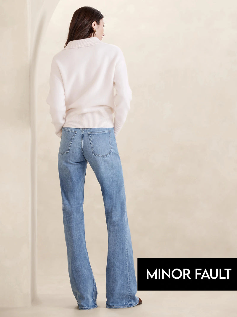 (Minor Fault) Light Blue Relaxed Flare Jeans