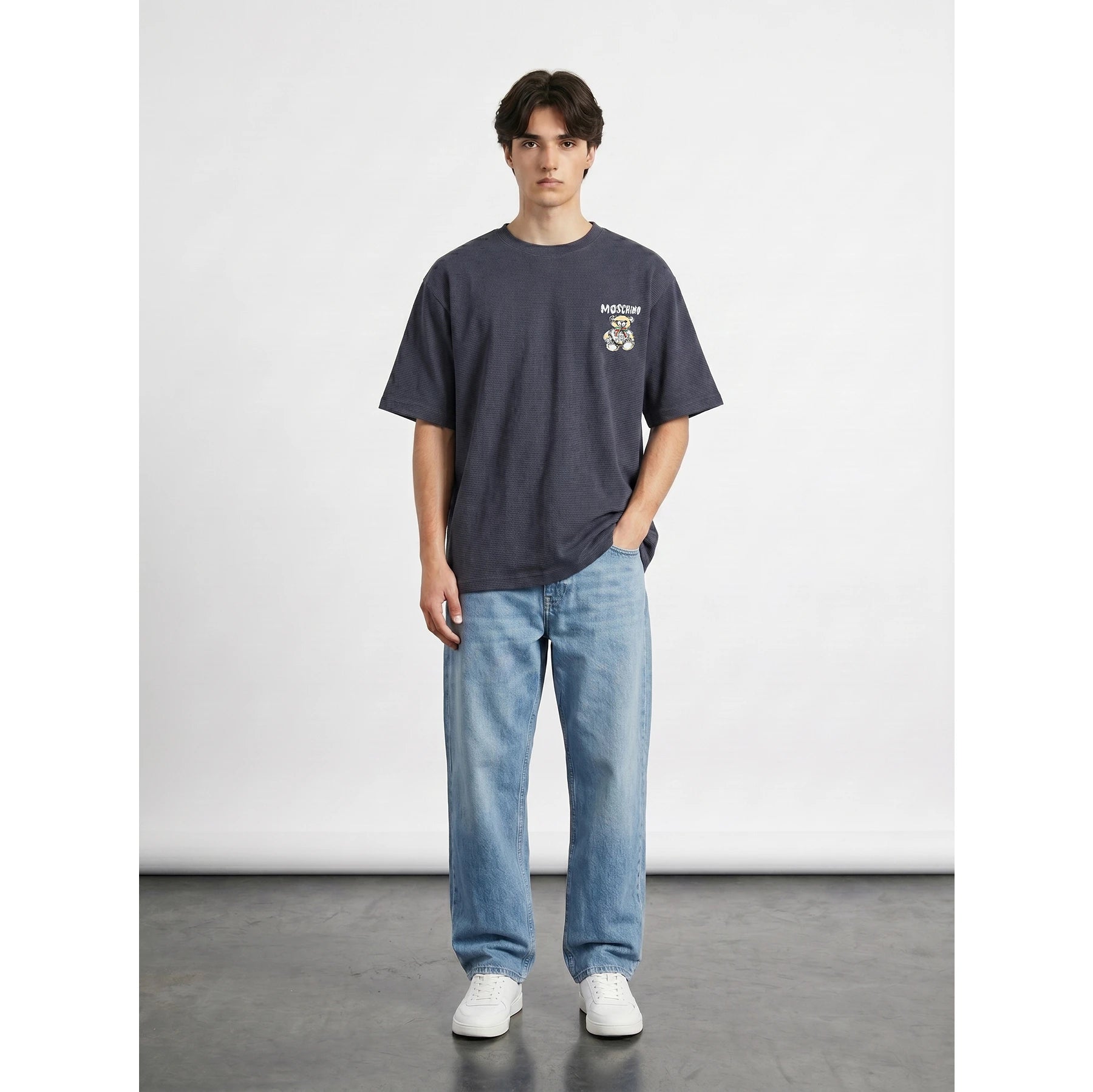 MO Pale Blue Oversized Printed Tshirt | Montivo Pakistan