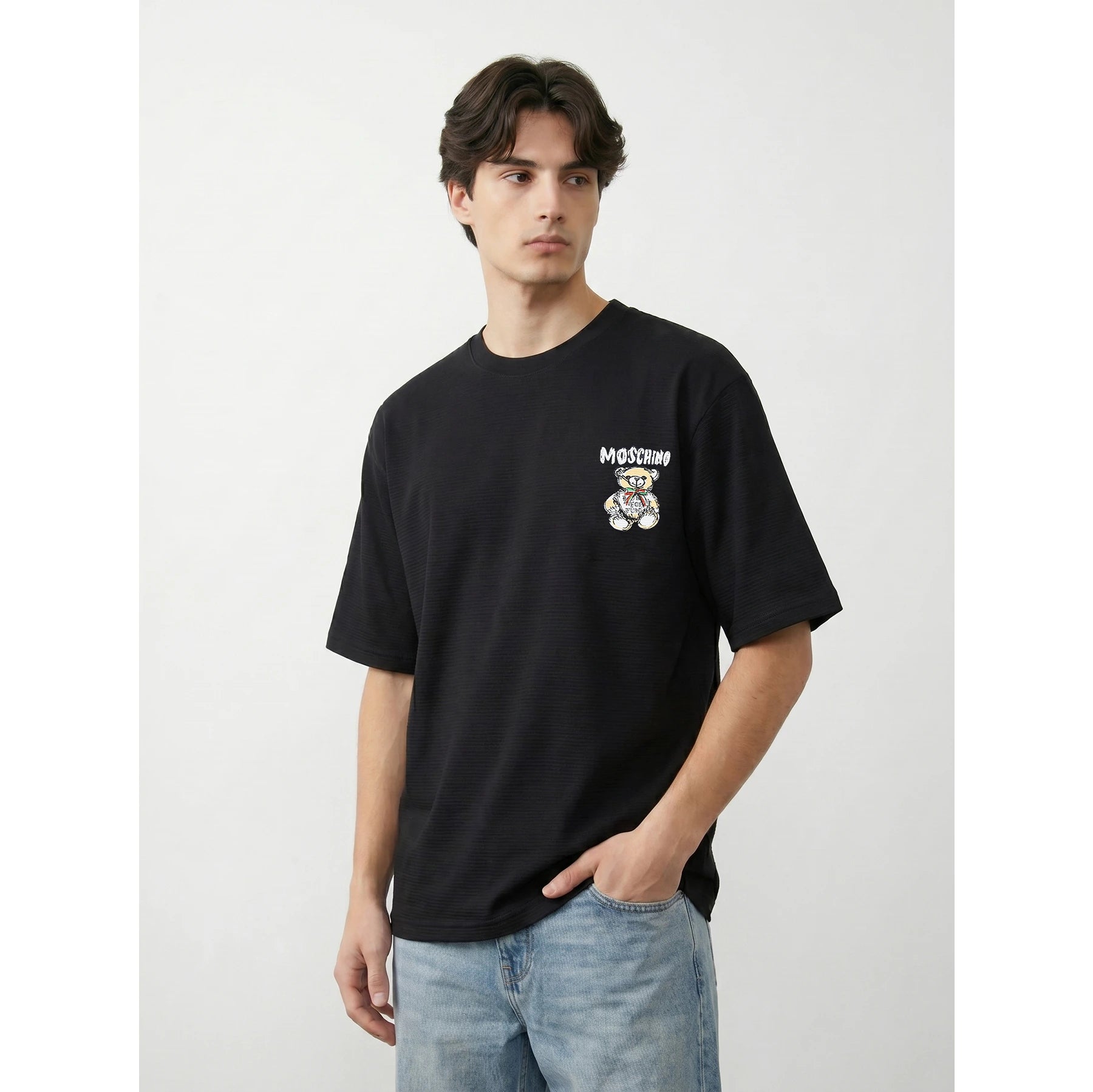 MO Black Oversized Printed Tshirt | Montivo Pakistan