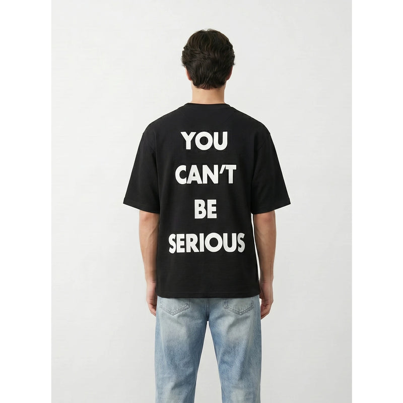 MO Black Oversized Printed Tshirt | Montivo Pakistan