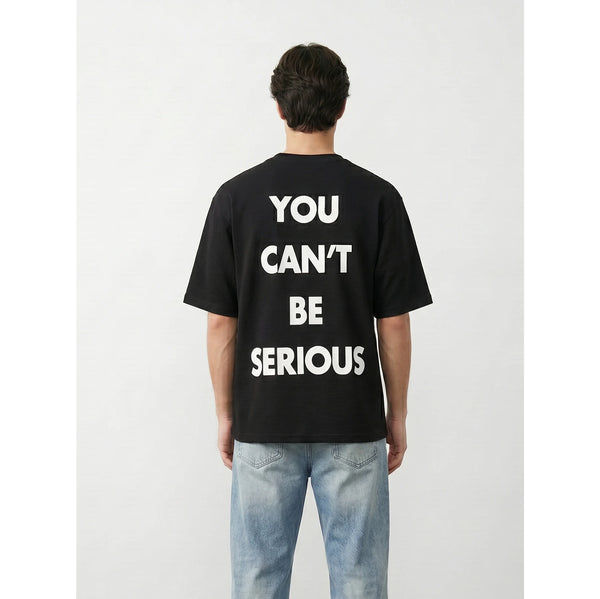 MO Black Oversized Printed Tshirt | Montivo Pakistan