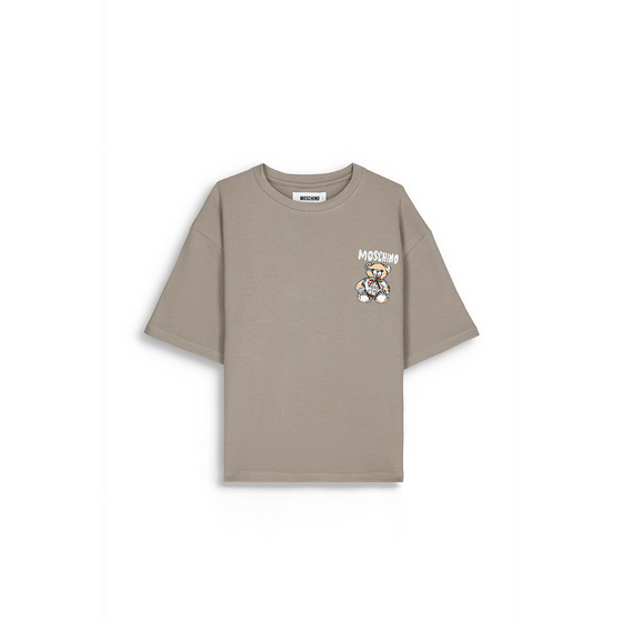 MO Beige Oversized Printed Tshirt | Montivo Pakistan