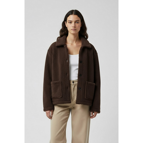 Brown Teddy Coat Jacket