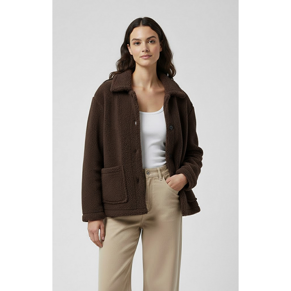 Brown Teddy Coat Jacket