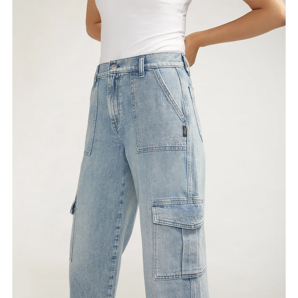 Light Blue Utility Cargo Jeans | Montivo Pakistan