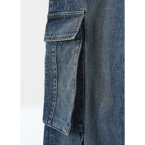 Vitange Blue Acid Wash Cargo Jeans | Montivo Pakistan