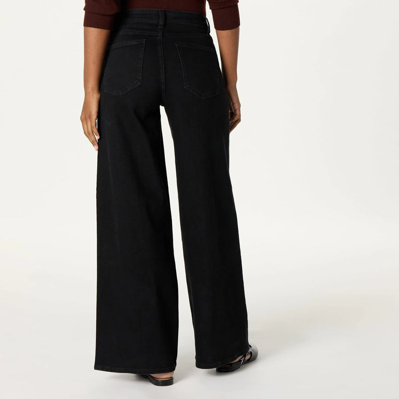 Black Relaxed Wide Leg Jeans | Montivo Pakistan