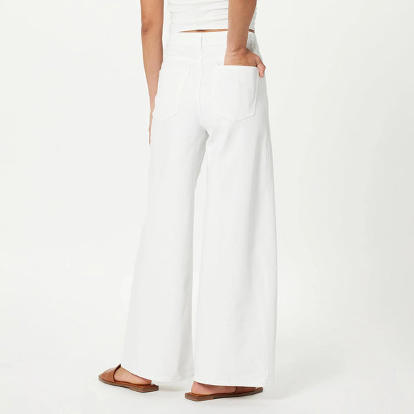 White Relaxed Wide Leg Jeans | Montivo Pakistan