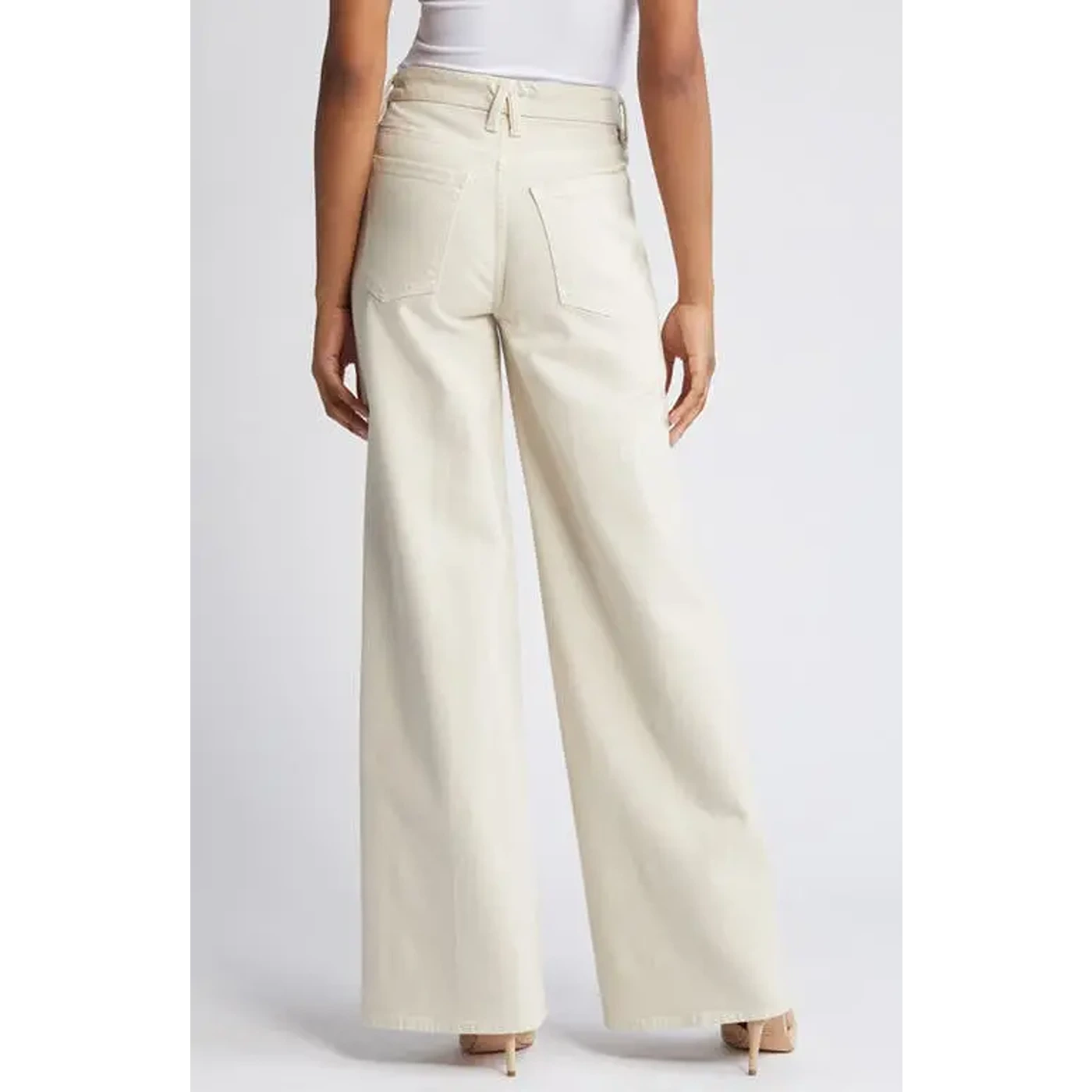 Light Beige Skate Wide Leg Jeans | Montivo Pakistan