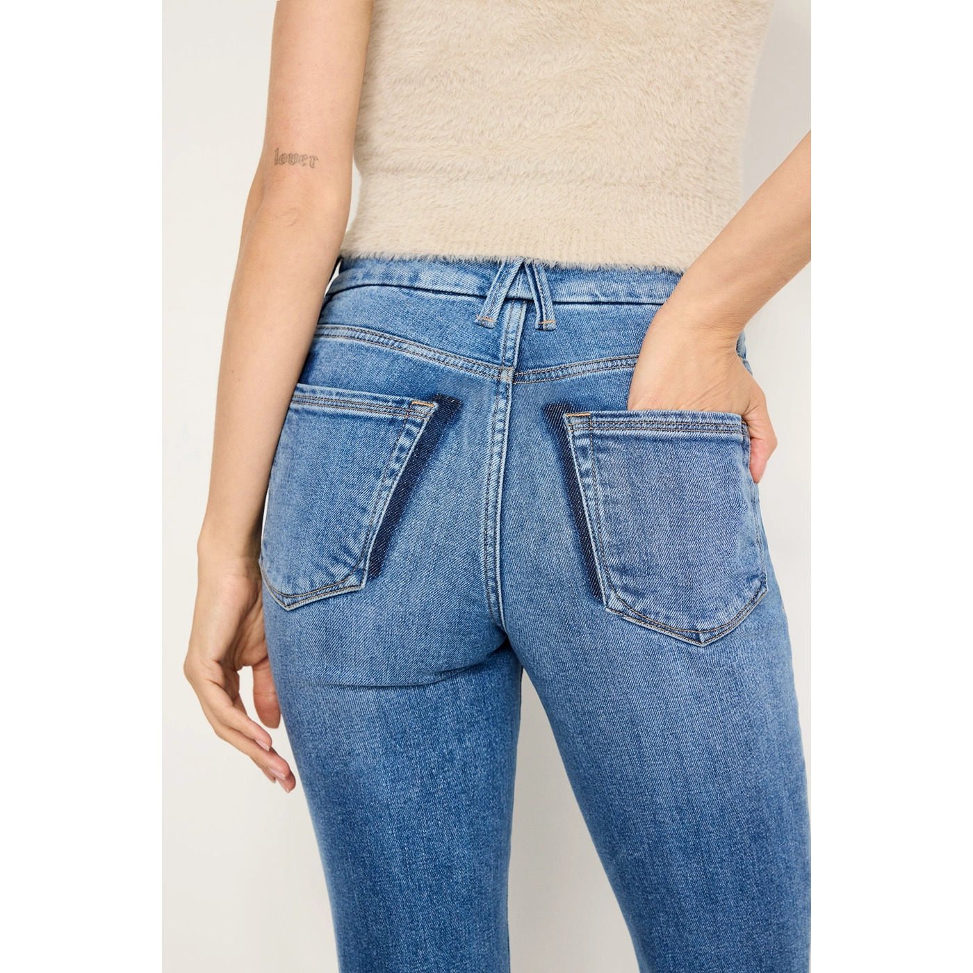 High Rise Blue Boot Cut Jeans | Montivo Pakistan