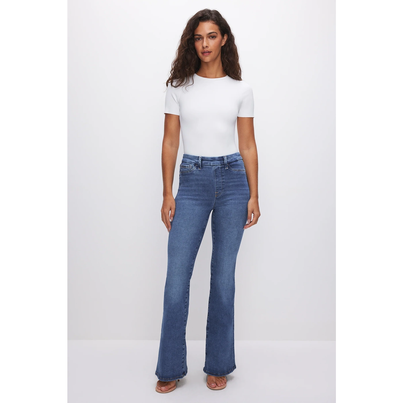 Blue Pull-On High Waist Flare Jeans | Montivo Pakistan