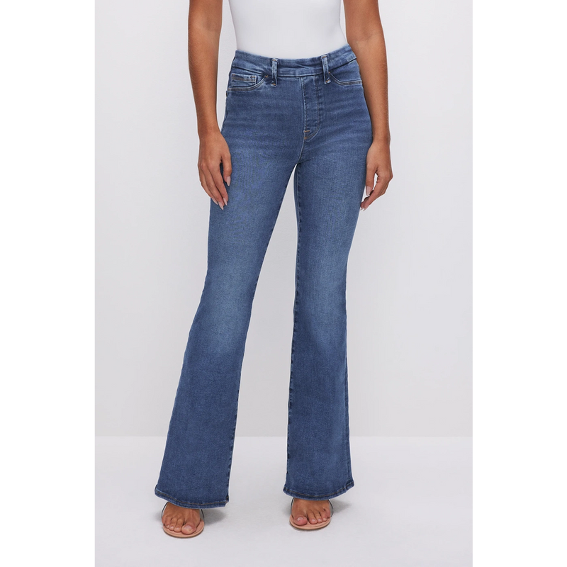 Blue Pull-On High Waist Flare Jeans | Montivo Pakistan