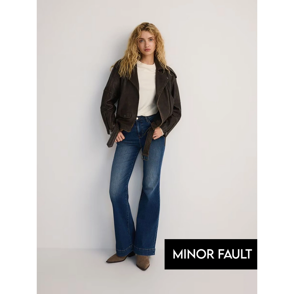 (Minor Fault) High Waist Blue Flare Jeans | Montivo Pakistan