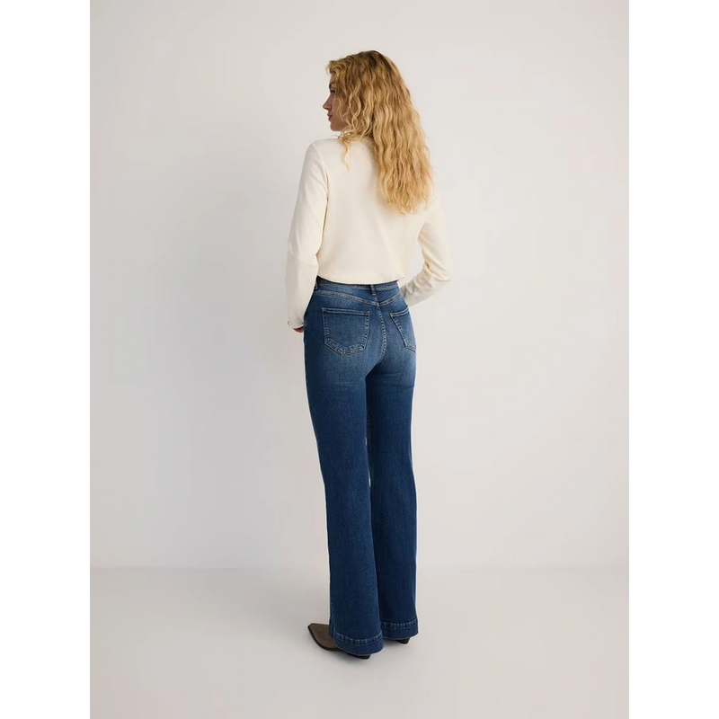 High Waist Blue Flare Jeans | Montivo Pakistan