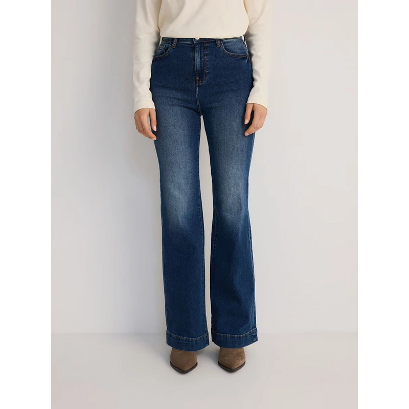 High Waist Blue Flare Jeans | Montivo Pakistan