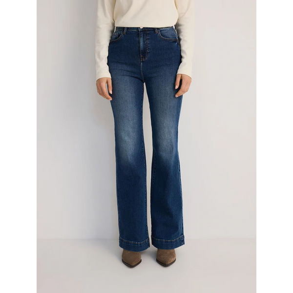 High Waist Blue Flare Jeans