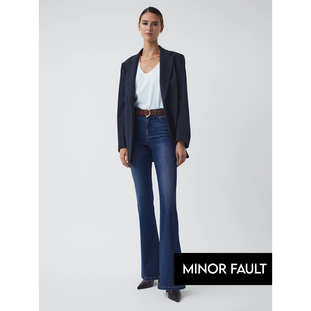 (Minor Fault) High Rise Blue Flared Jeans | Montivo Pakistan