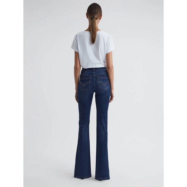 High Rise Blue Flared Jeans | Montivo Pakistan