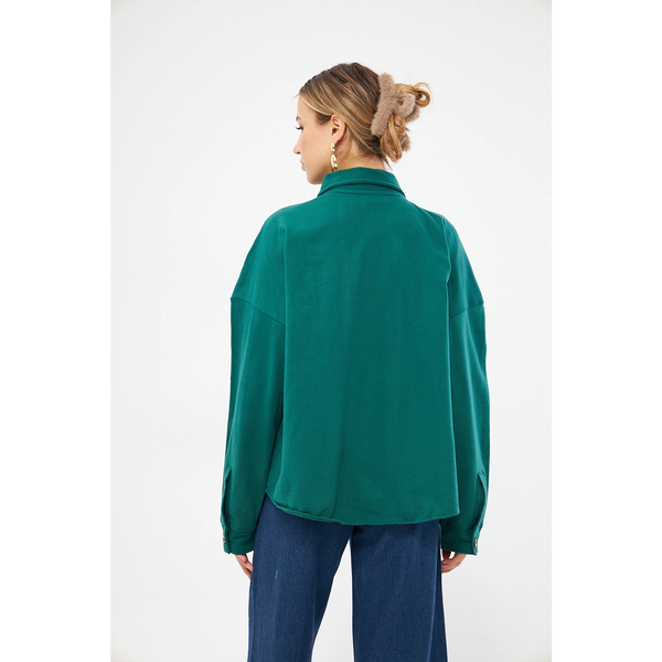 Green Oversized Button Down Shirt | Montivo Pakistan