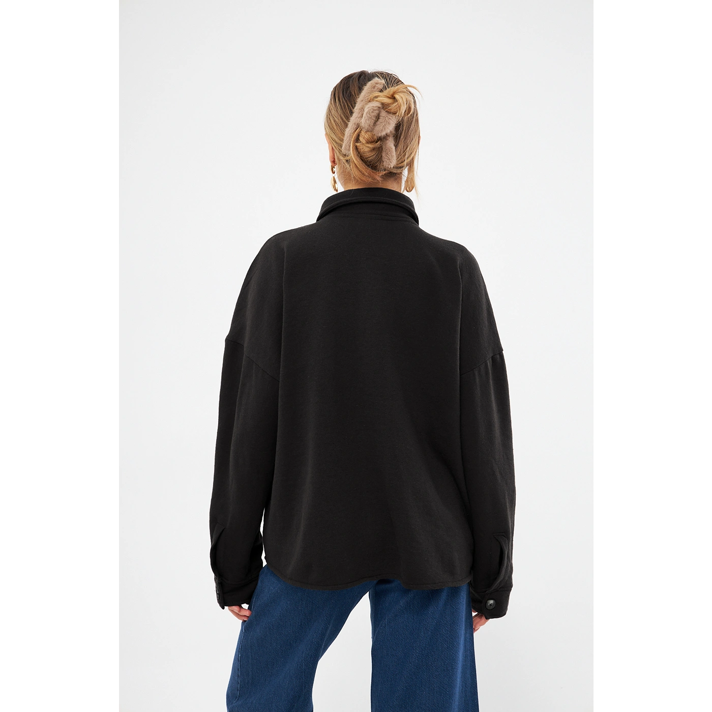 Black Oversized Button Down Shirt | Montivo Pakistan