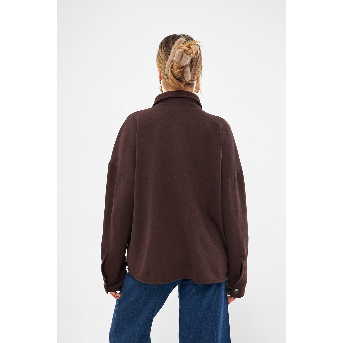 Chocolate Oversized Button Down Shirt | Montivo Pakistan