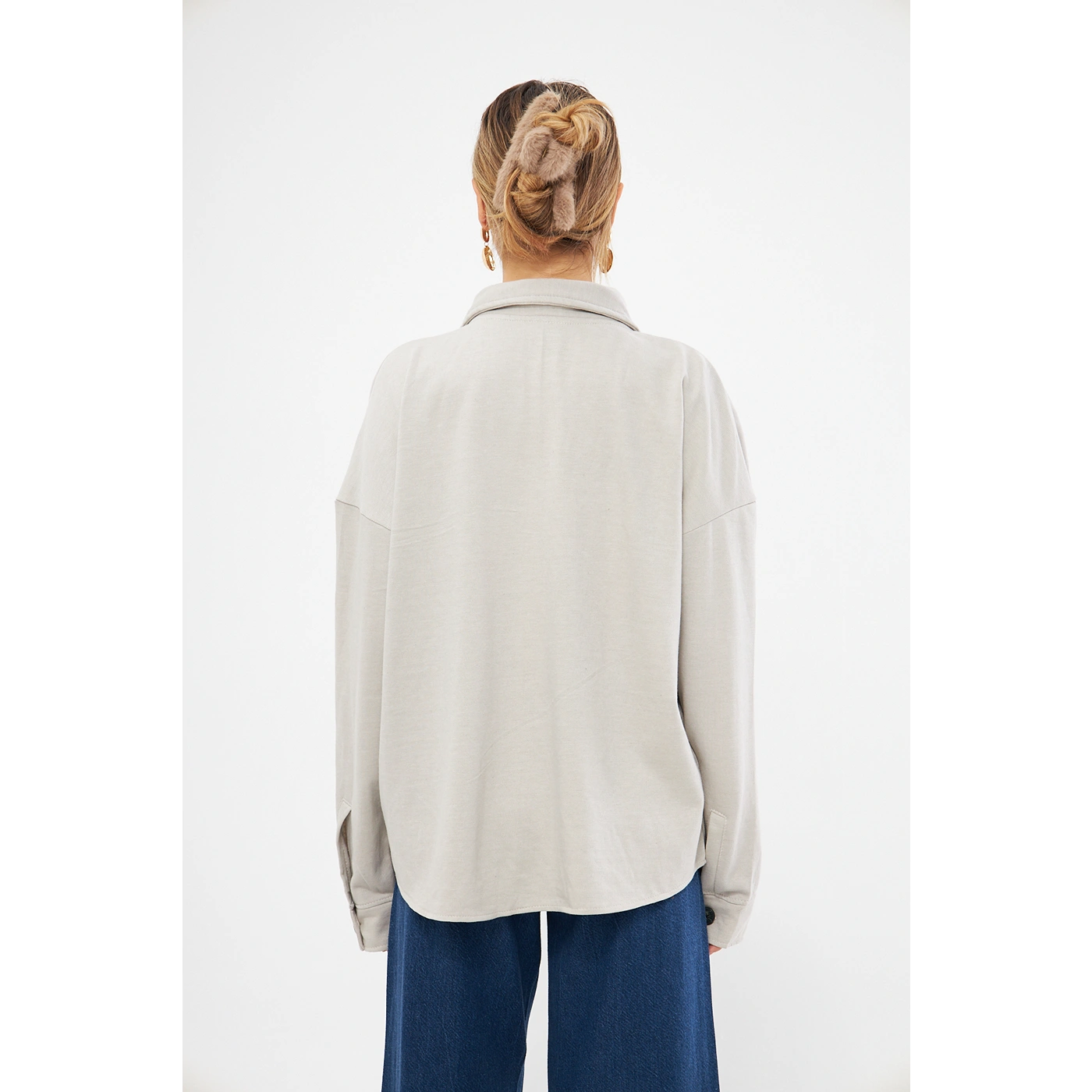 Beige Oversized Button Down Shirt | Montivo Pakistan