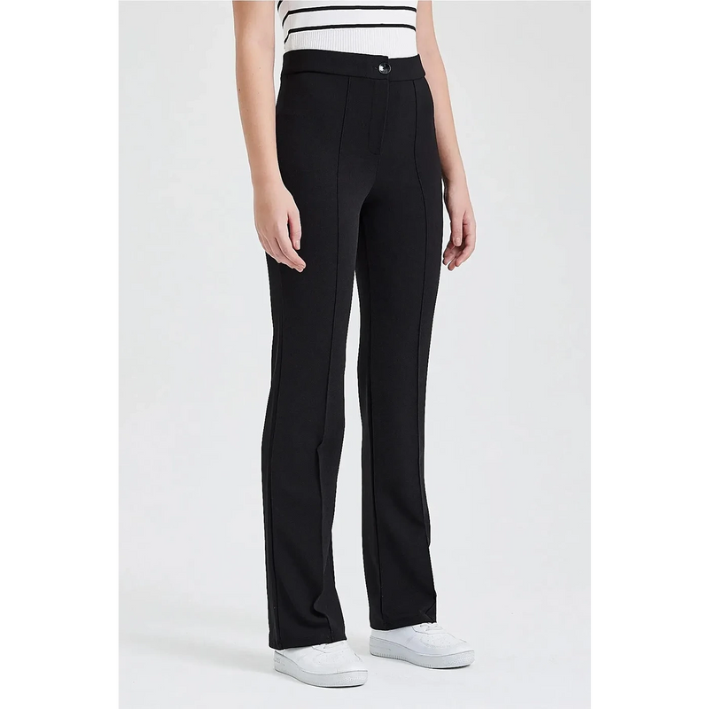 Black Extra High Waist Seam Trousers | Montivo Pakistan
