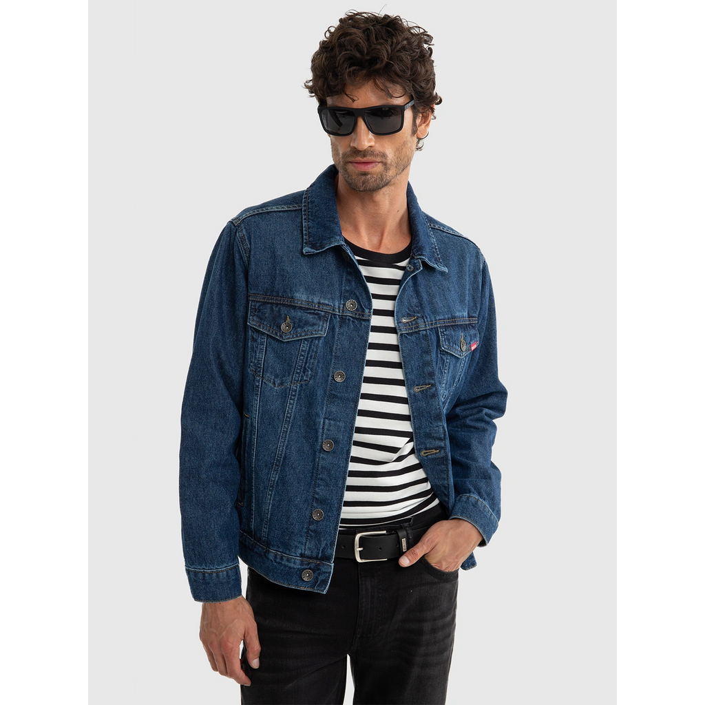 Dark Blue Classic Denim Jacket | Montivo Pakistan