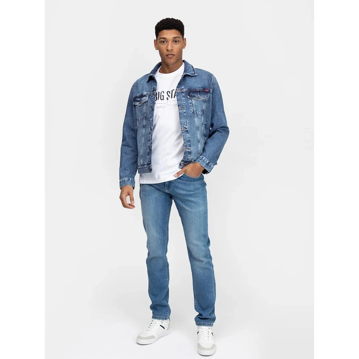 Mid Blue Classic Denim Jacket | Montivo Pakistan
