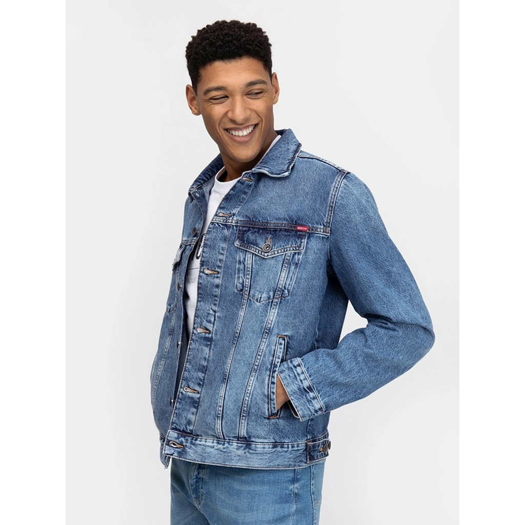 Mid Blue Classic Denim Jacket | Montivo Pakistan