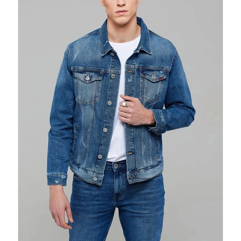 Regular Fit Blue Denim Jacket | Montivo Pakistan
