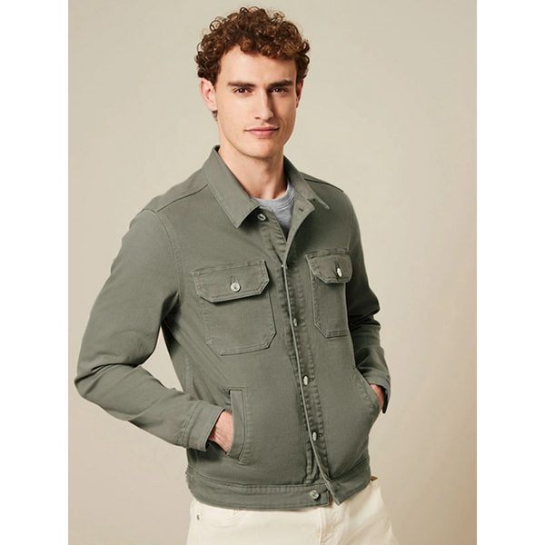 Sage Green Denim Trucker Jacket | Montivo Pakistan