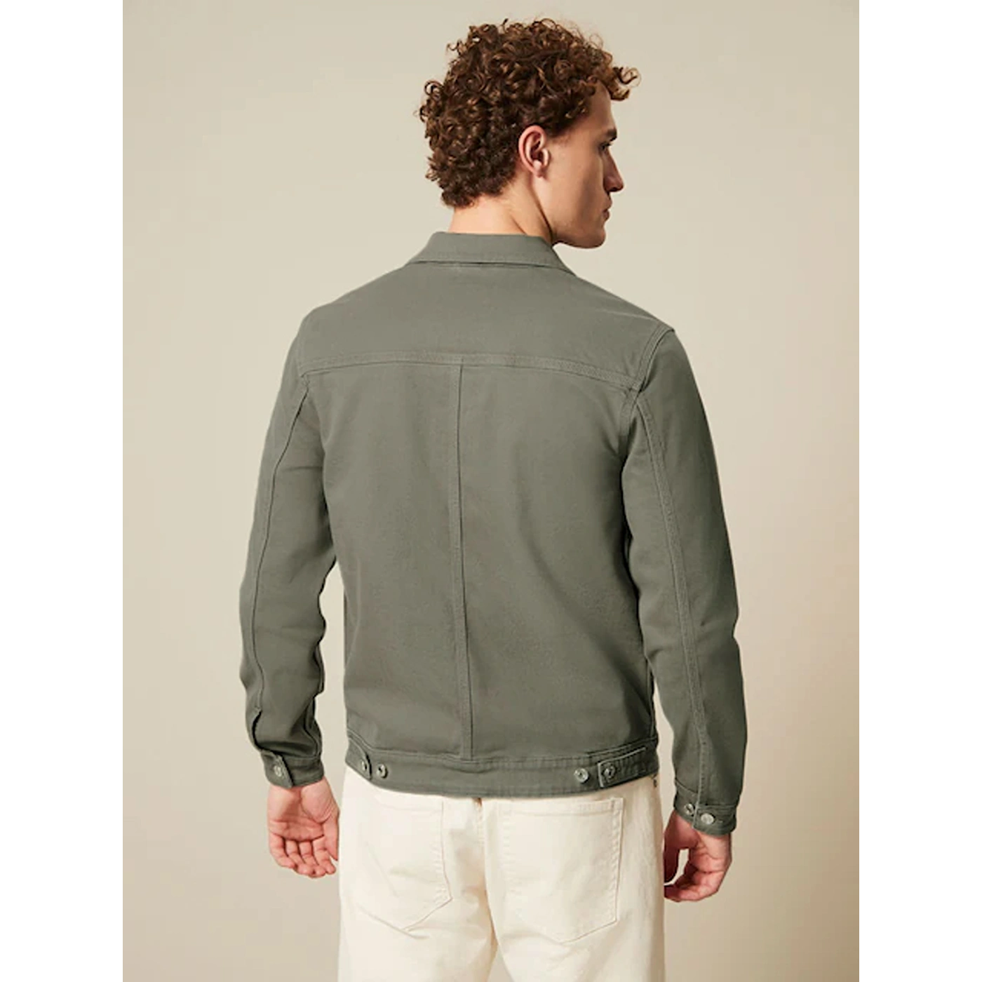 Sage Green Denim Trucker Jacket | Montivo Pakistan