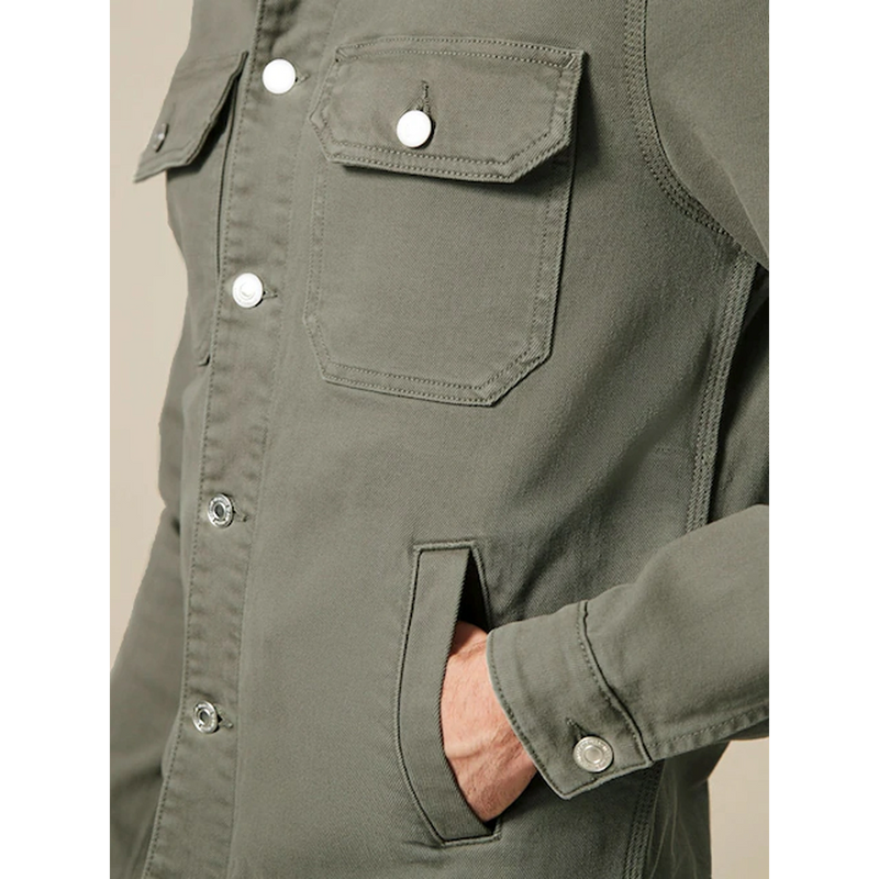 Sage Green Denim Trucker Jacket | Montivo Pakistan