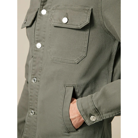 Sage Green Denim Trucker Jacket | Montivo Pakistan