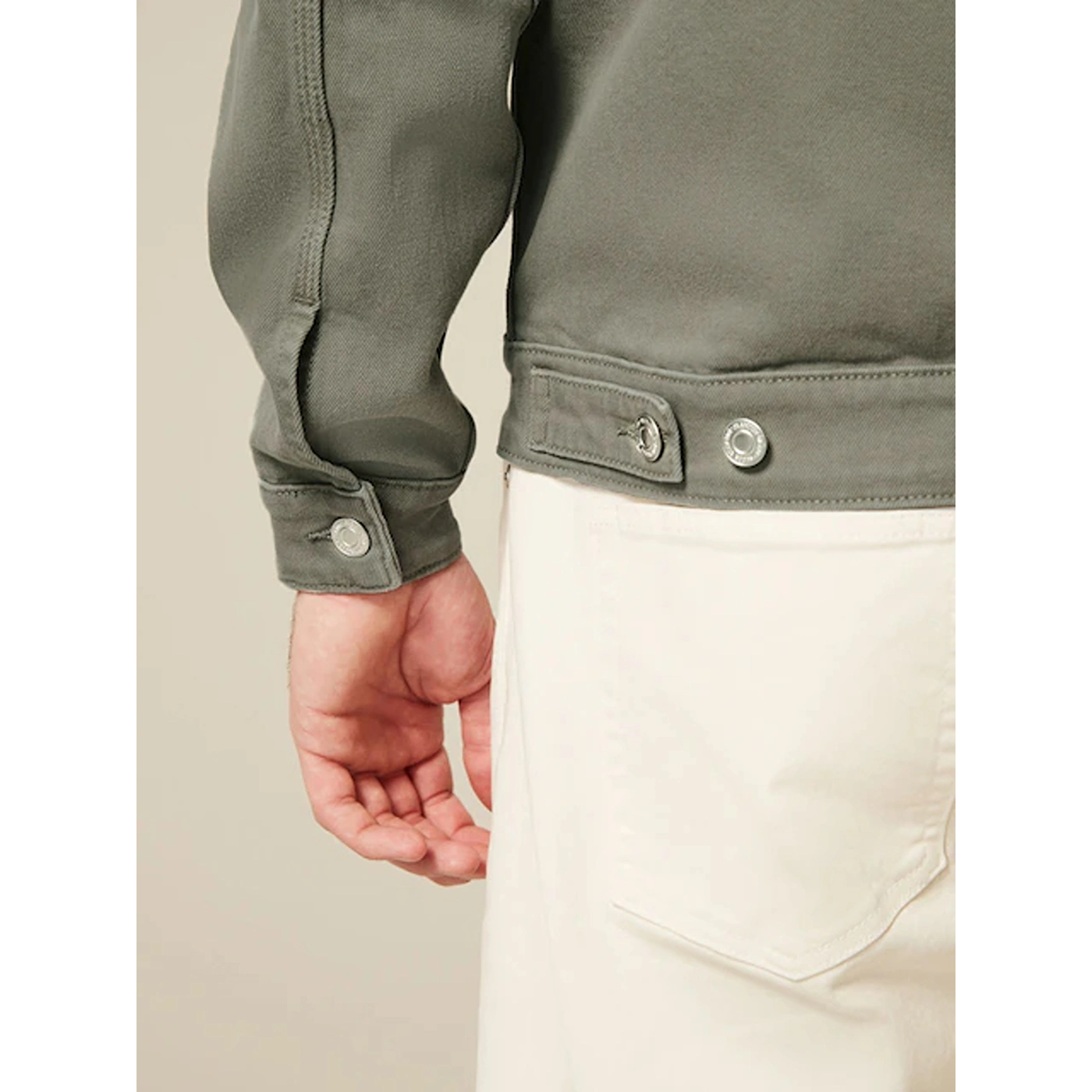 Sage Green Denim Trucker Jacket | Montivo Pakistan