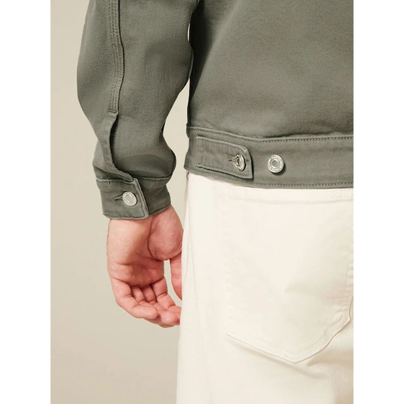 Sage Green Denim Trucker Jacket | Montivo Pakistan