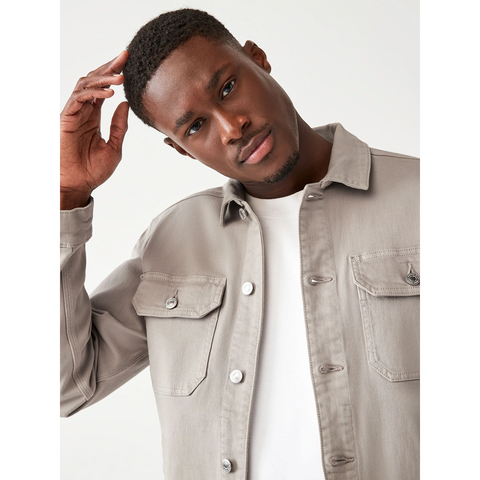 Light Beige Denim Trucker Jacket | Montivo Pakistan