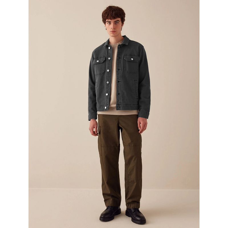 Dark Grey Denim Trucker Jacket | Montivo Pakistan