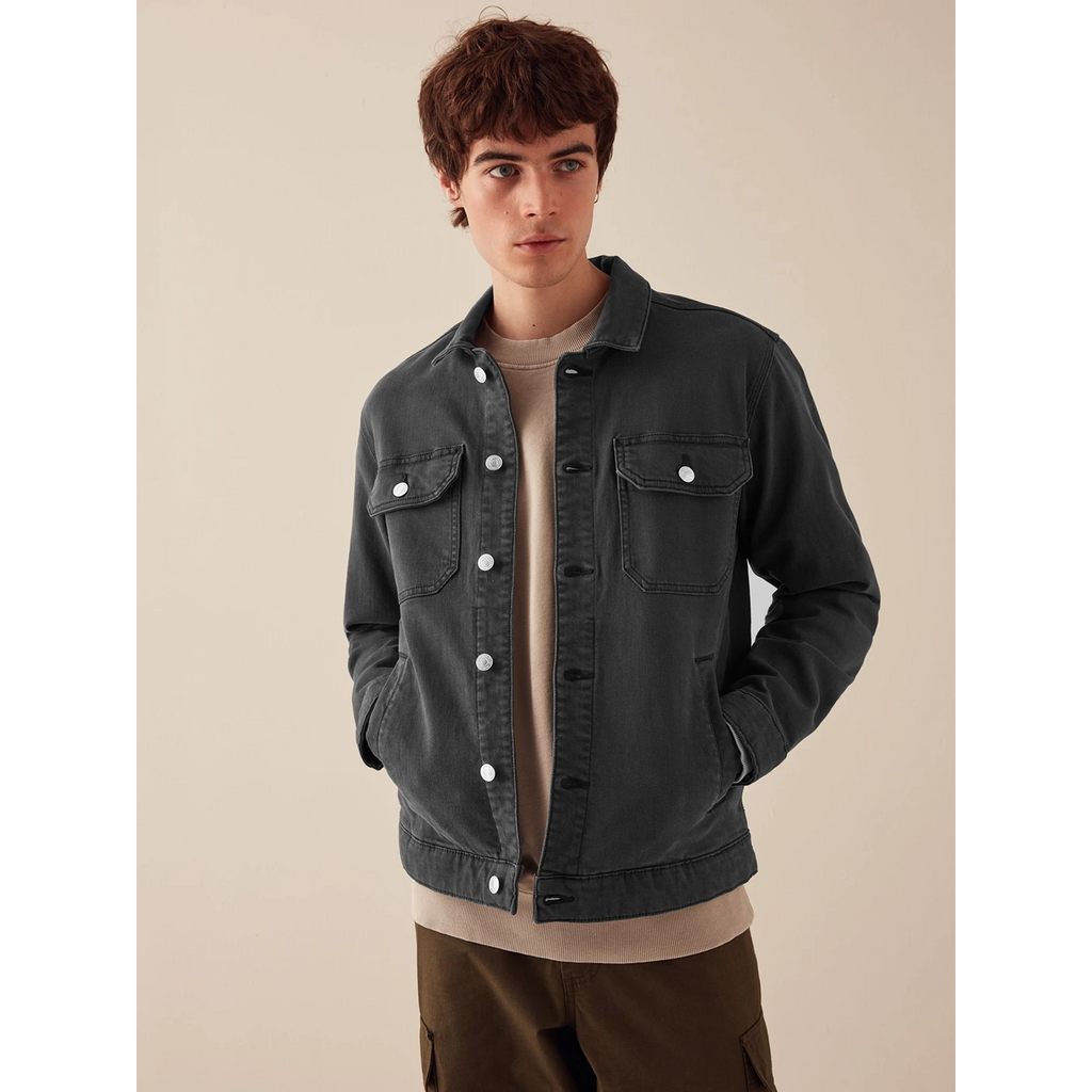 Dark Grey Denim Trucker Jacket | Montivo Pakistan