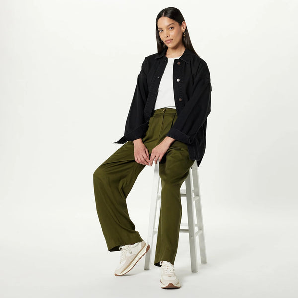 Black Women Long Denim Shirt | Montivo Pakistan
