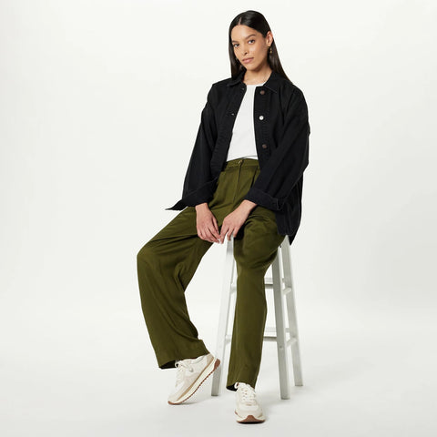 Black Women Long Denim Shirt | Montivo Pakistan