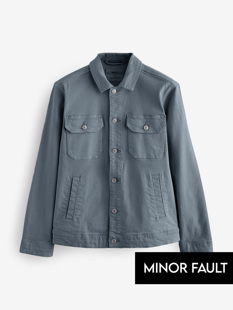 (Minor Fault) Light Blue Denim Trucker Jacket | Montivo Pakistan