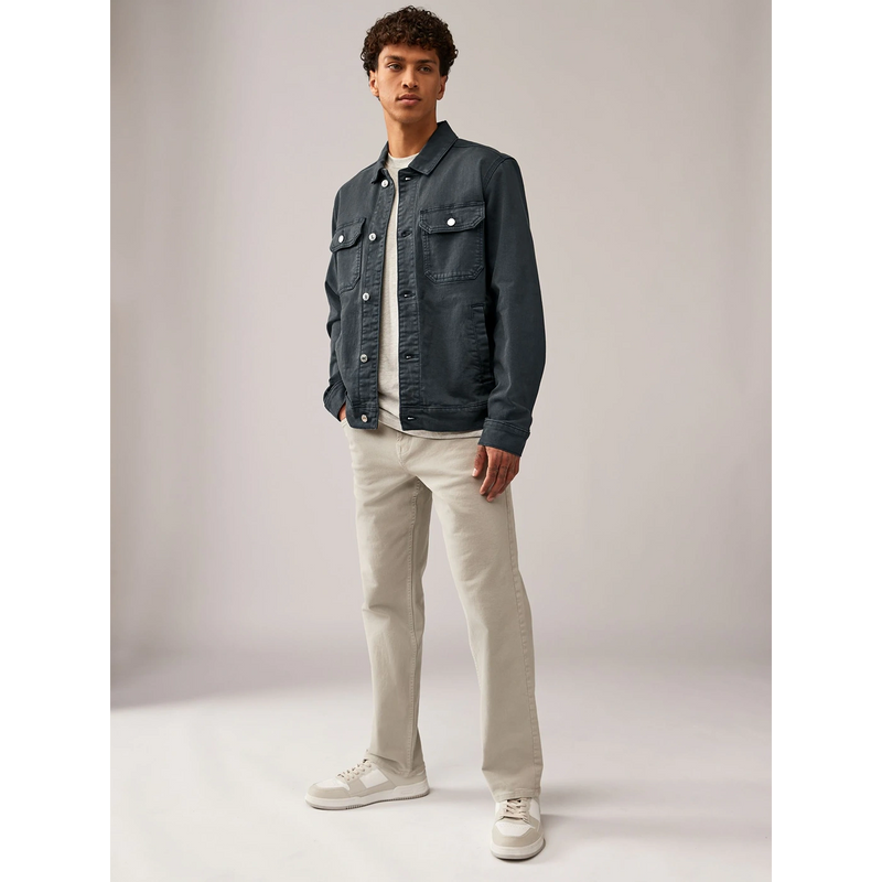 Grey Trucker Back Detailing Jacket | Montivo Pakistan