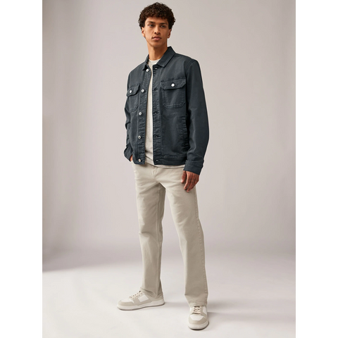 Grey Trucker Back Detailing Jacket | Montivo Pakistan