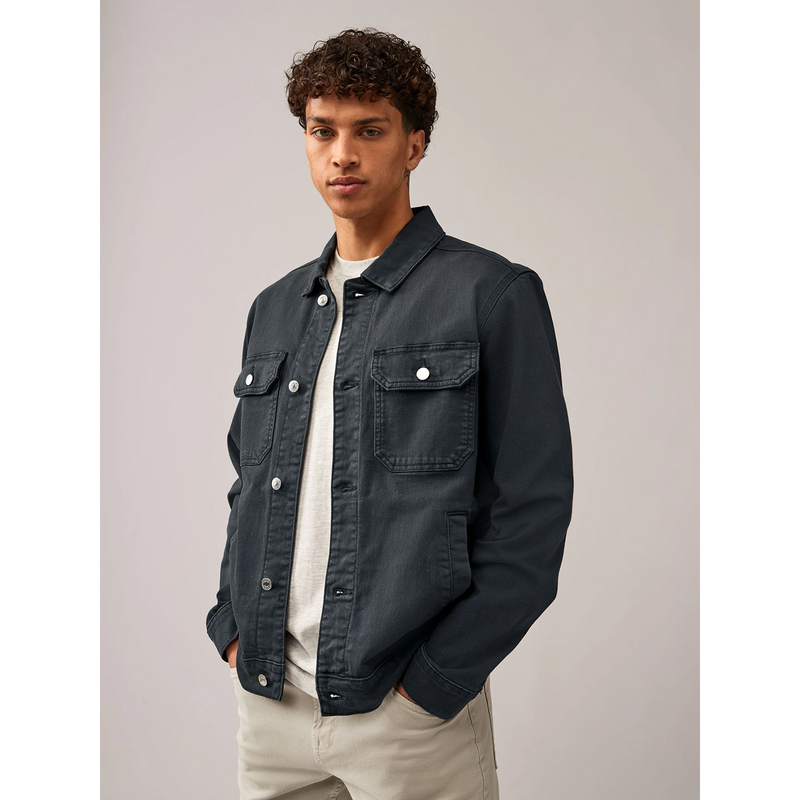 Grey Trucker Back Detailing Jacket | Montivo Pakistan