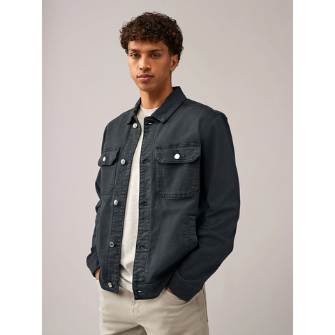 Grey Trucker Back Detailing Jacket | Montivo Pakistan