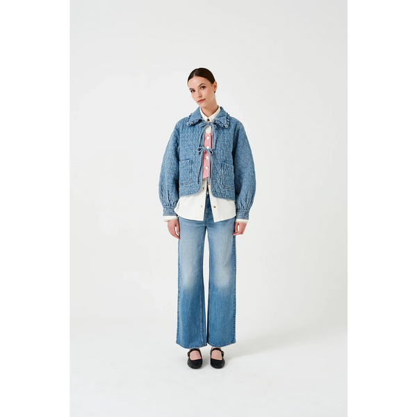 Vintage Blue Detailing Jacket | Montivo Pakistan